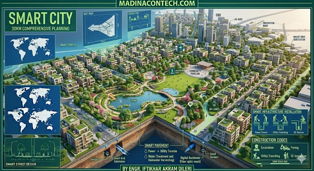 Top 11 Mega – Engineering 2D Design, 30km Planning & Smart City Blueprint | Future Urban Growth