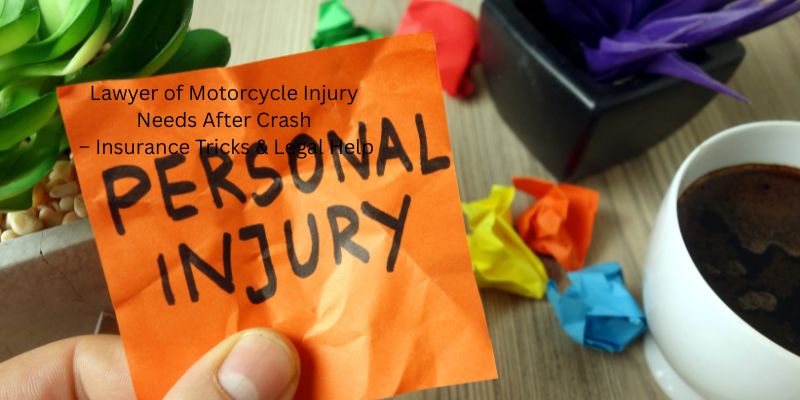 Person using smartphone to photograph road defect and electric pole after motorcycle crash for evidence