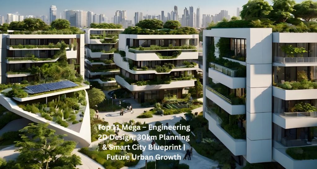 Top 11 Mega – Engineering 2D Design, 30km Planning & Smart City Blueprint | Future Urban Growth